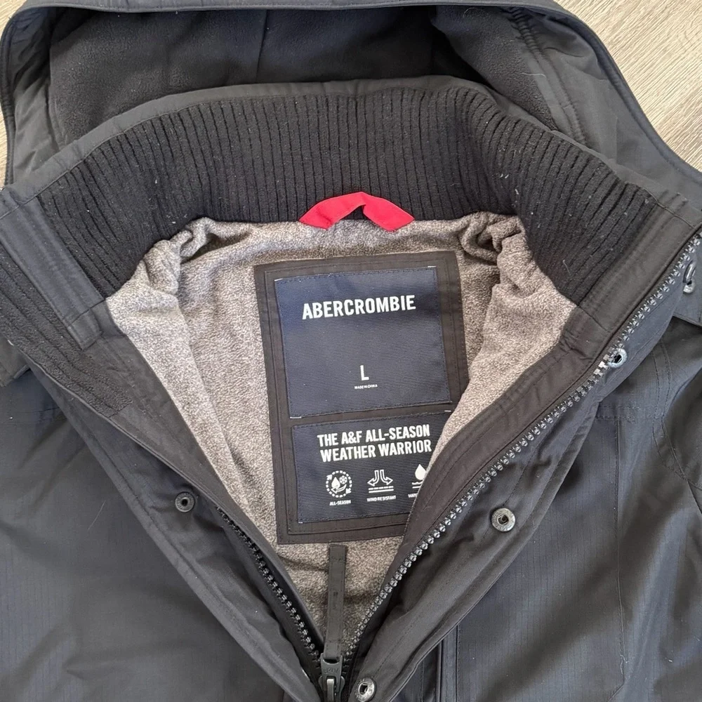 Abercrombie & Fitch Black Hooded Jacket